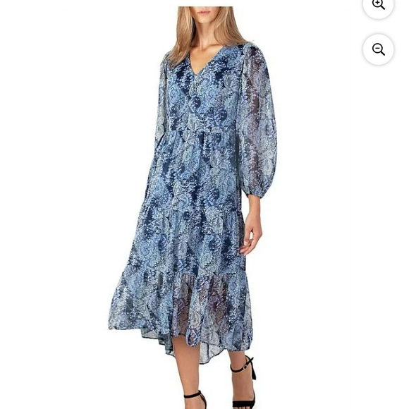 Joie Dresses & Skirts - Joie Floral Layered Sheer Sleeve Flowy Dress in Parisian Paisley XL